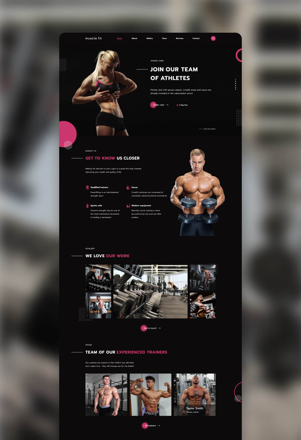 Landing page Muscle fit